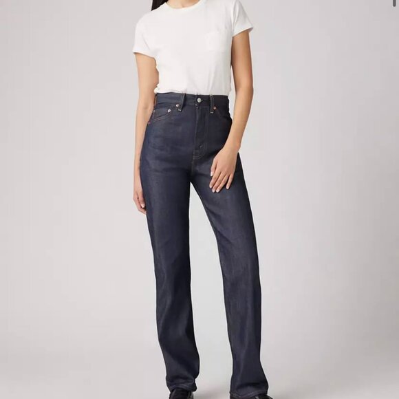 Levis 1950s 701 Jeans sz 26/32 Organic Cotton Dark Indigo/ NWOT Made in Japan - Picture 2 of 6